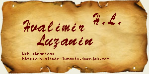 Hvalimir Lužanin vizit kartica